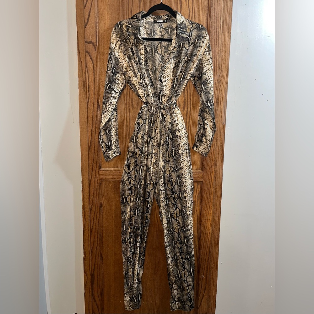 Snakeskin Patterned Jumpsuit